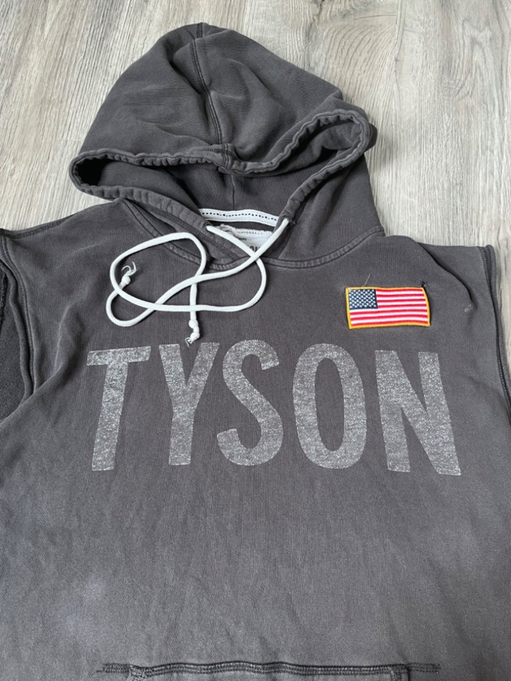 Roots of Fight Mike Tyson Sleeveless Hoodie Sweatshirt Size Large Rare Vintage - Picture 2 of 9